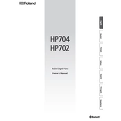 Roland HP702 manual cover