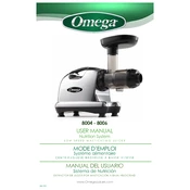 Omega Model 8006 Juicer manual cover