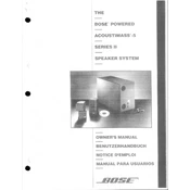 Bose Powered Acoustimass 5 Series II manual cover