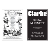 Clarke 4500065 CDM45 Digital Multimeter manual cover