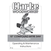 Clarke 6501305 CMS10 10 Inch Compound Mitre Saw manual cover