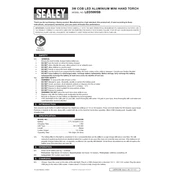 Sealey LED500SB Torch manual cover