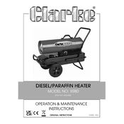 Clarke 631004 XR80 Paraffin Diesel Heater manual cover