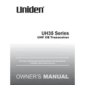 Uniden UH35 Series Transceiver manual cover