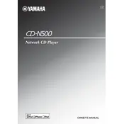 Yamaha CD-N500 Disc Player manual cover