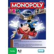 Hasbro Monopoly Disney Edition 19643 Toy manual cover