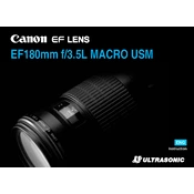 Canon Ultrasonic EF180mm f 3.5L MACRO USM manual cover