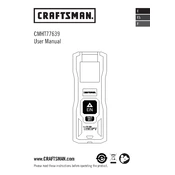 Craftsman CMHT77639 Measurer manual cover