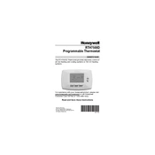 Honeywell RTH7500D Thermostat manual cover