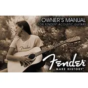 Fender 2011 Fender Acoustic Guitar Guitar manual cover