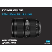 Canon Ultrasonic EF24-105mm f 4L IS II USM manual cover