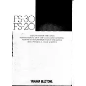 Yamaha Electone FS-20 Keyboard manual cover