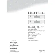 Rotel RB-1562 Amplifier manual cover