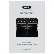 AGA Masterchef XL 100 DF Cooker manual cover