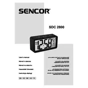 Sencor SDC 2800 W Clock manual cover