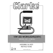 Clarke 4003605 COB10C 230V 10W LED Worklight manual cover