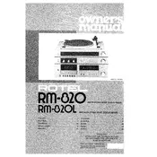 Rotel RM-820L Stereo manual cover