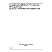 Xerox DocuPrint 92C NPS Printer manual cover