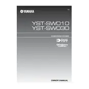 Yamaha YST-SW010 Subwoofer manual cover