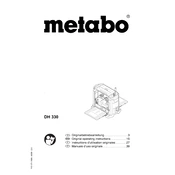 Metabo DH 330 Planer manual cover