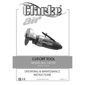 Clarke 3120141 CAT127 Cut-Off Tool manual cover