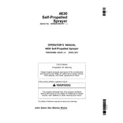 John Deere 4630 Sprayer manual cover