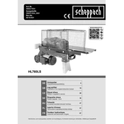 Scheppach HL760LS 5905211934 Log Splitter manual cover