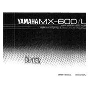 Yamaha MX-600U Amplifier manual cover