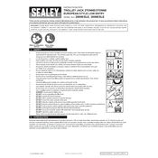 Sealey 2000ESLE Trolley Jack manual cover