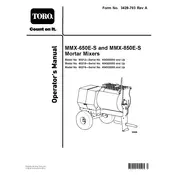 Toro MMX-650E-S 60212 Mixer manual cover