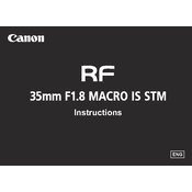 Canon RF 35mm F1.8 MACRO IS STM manual cover