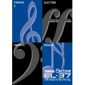 Yamaha Electone EL-37 Keyboard manual cover