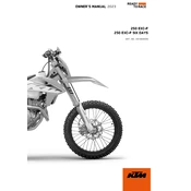 KTM EXC-F 250 2023 Motorcycle manual cover