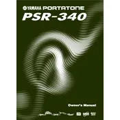 Yamaha PSR-340 Keyboard manual cover