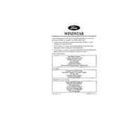 Ford Windstar 1996 manual cover