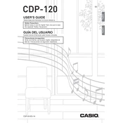 Casio CDP120 Keyboard manual cover