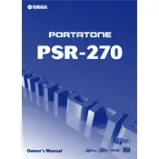 Yamaha PSR-270 Keyboard manual cover