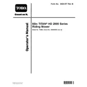 Toro Titan HD 2000 74480 Mower manual cover