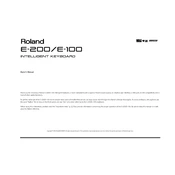 Roland E-100 manual cover