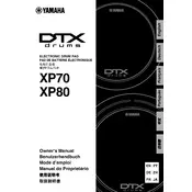 Yamaha XP70 Drum Pad manual cover