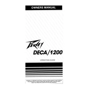 Peavey Deca 1200 Amplifier manual cover