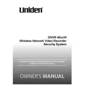 Uniden GNVR 49xxW Security System manual cover