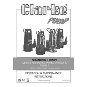 Clarke 7236042 PSV3A Submersible Pump manual cover