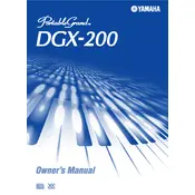 Yamaha Portable Grand DGX-200 Keyboard manual cover