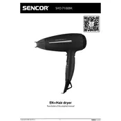 Sencor SHD 7100BK Hair Dryer manual cover