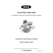 AGA Electric Hob Burner User's manual cover