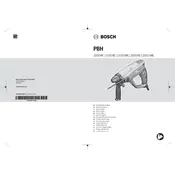 Bosch PBH 2000 RE Hammer manual cover