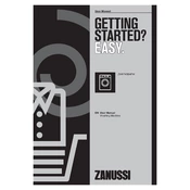 Zanussi ZWF745B4PW Washer manual cover