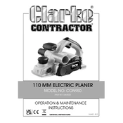 Clarke 6462024 CON950 100mm Electric Planer manual cover