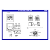 Casio ID25B Clock manual cover